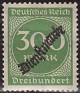 Germany 1922 Numbers 300 Mark Green Scott O10